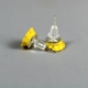 Little Yellow Flowers Silver Post Earrings paper quilling, paper quilled flowers, quill earrings, handmade earrings, women
