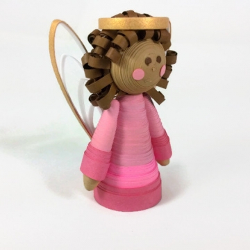 brown angel tree topper, paper tree topper, angel ornament, custom tree topper