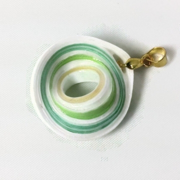 eco friendly pendant, paper quill pendant, paper quill necklace, minimal jewelry