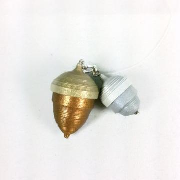 acorn necklace, acorn pendant, paper quilling, paper quill jewelry, quill acorns