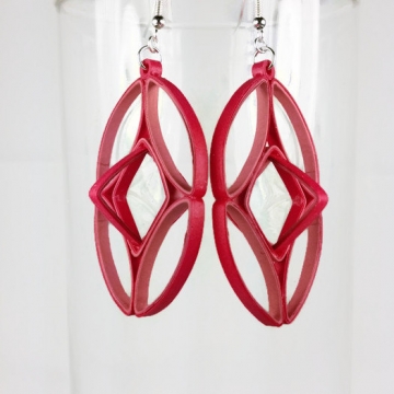 geometric cage earrings, geometric earrings, cage earrings, art deco earrings