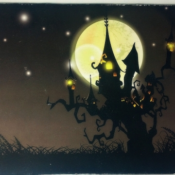 haunted mansion art, Halloween wall art ,Halloween decor, Halloween decoration