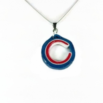 Chicago necklace, Chicago jewelry, Chicago C necklace, c necklace, Chicago Cubs