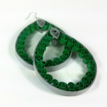 sale earrings, sale jewelry, sale jewellery, huge hoop earrings, green hoops