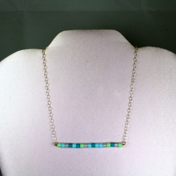 horizontal bar necklace, bar necklace, long bar necklace, skinny bar necklace