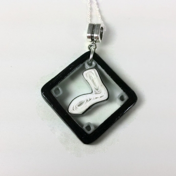Chicago White Sox necklace, Sox jewelry, quilling Sox, quilling White Sox