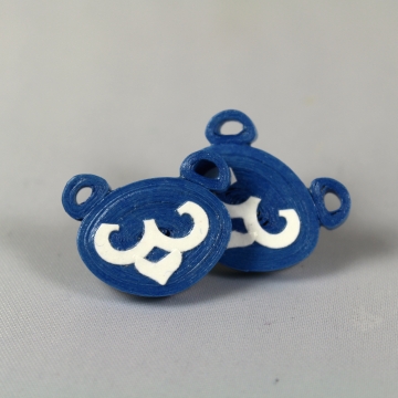 blue bears, bear earrings, cub bear earrings, bear cub earrings, cubs earrings