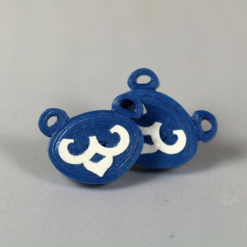 Blue Bear Cubs Paper Quilling Stud Earrings blue bears, bear earrings, cub bear earrings, bear cub earrings, cubs earrings
