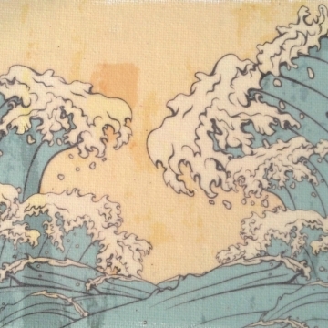 japanese waves wall art print, waves art, beach decor, Japanese art, ocean decor