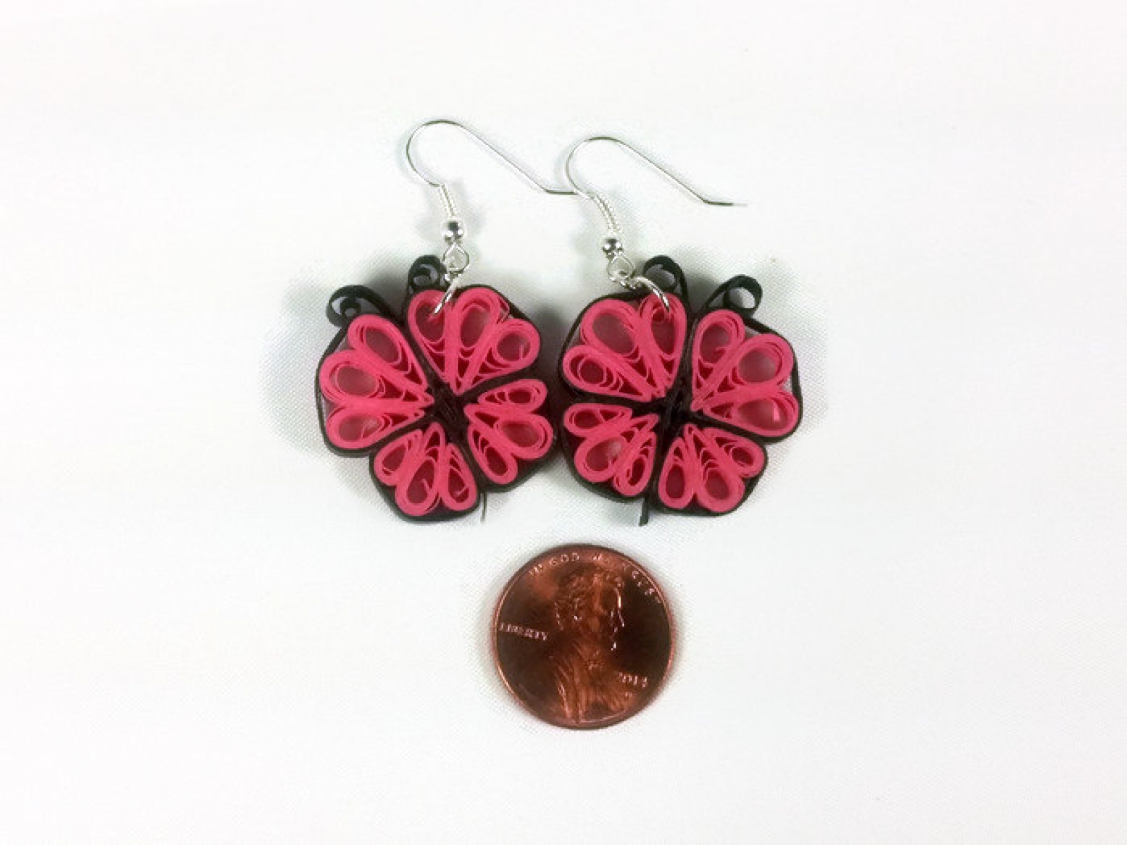 Quilling Jewelry Set - DIY Red Quilled Earrings with Paper Quilling Pendant  - YouTube