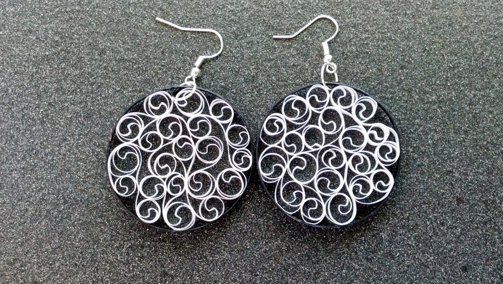 Nova Large Hoop Earrings with Black Spinel