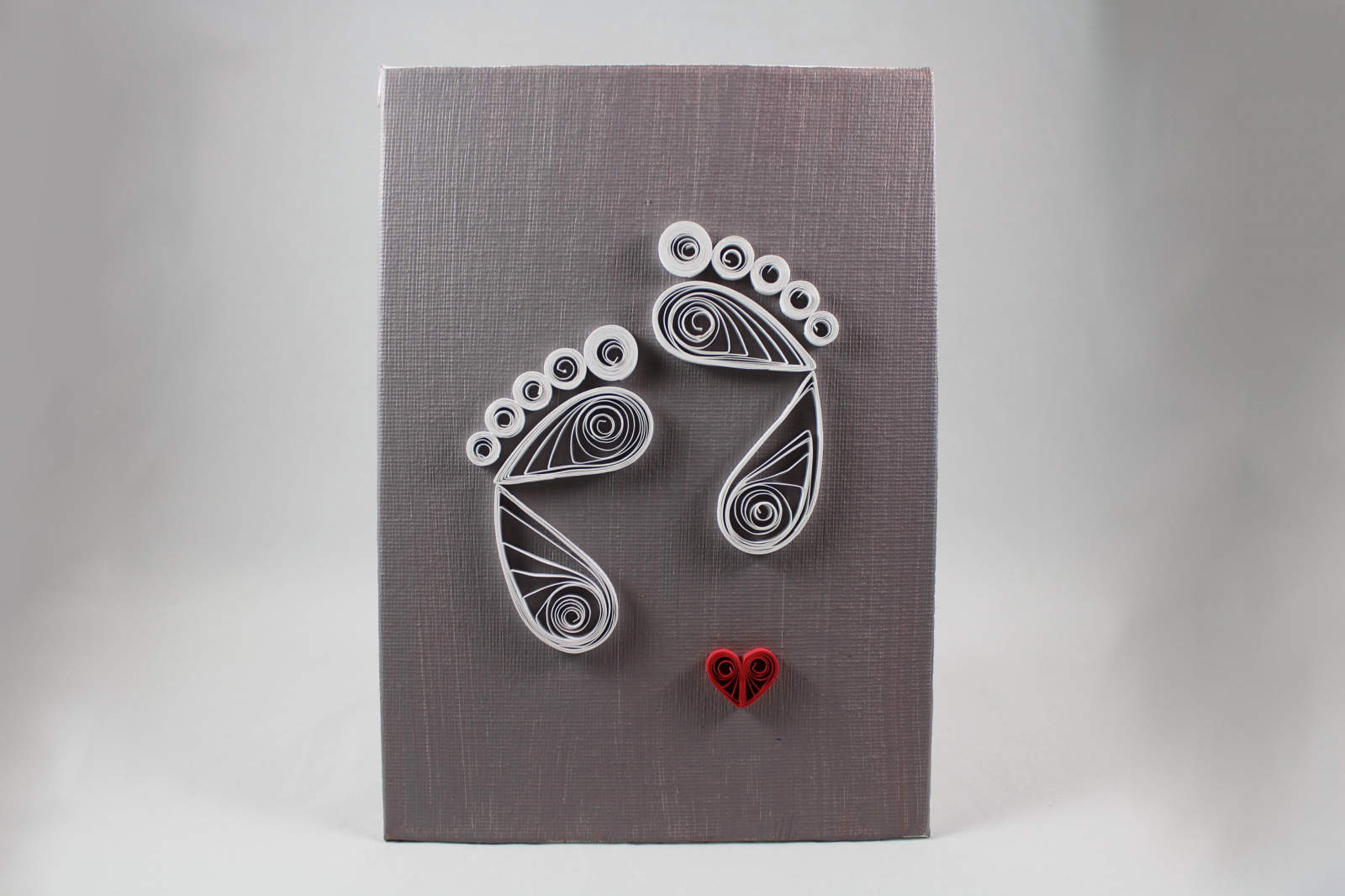 Baby Feet Quilling Art On Canvas Sweethearts And Crafts