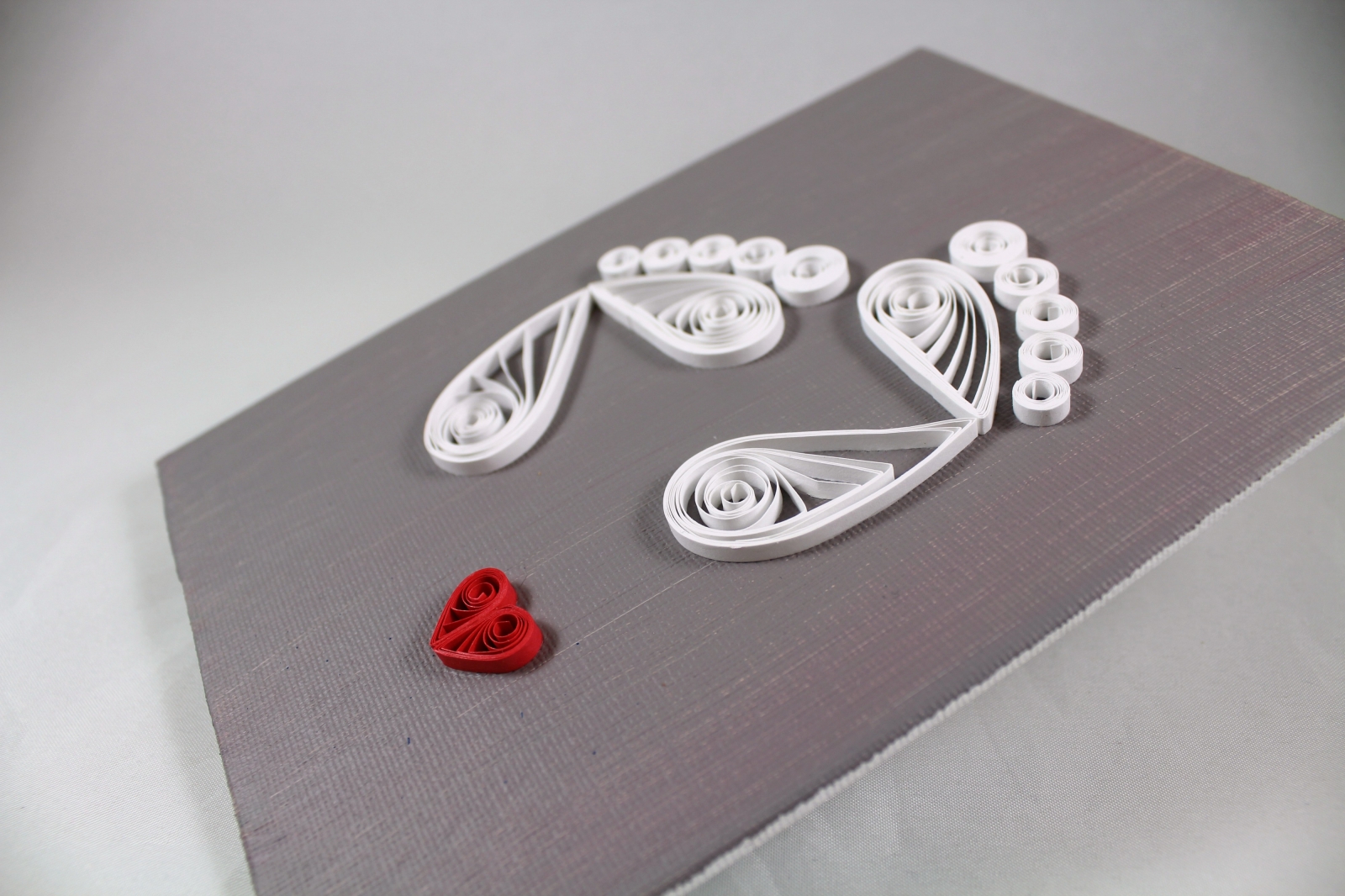 Baby Feet Quilling Art On Canvas Sweethearts And Crafts