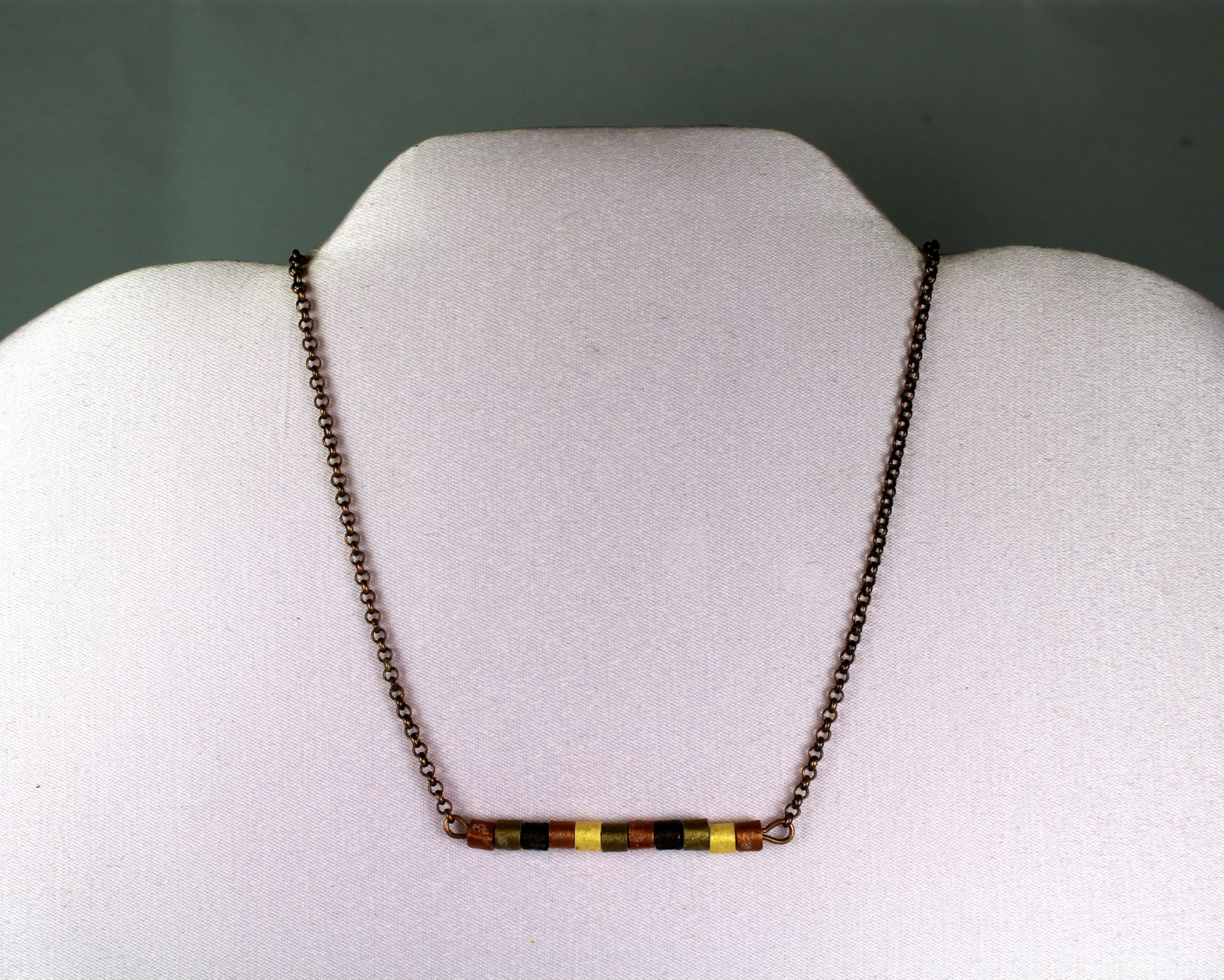 Copper bar necklace store
