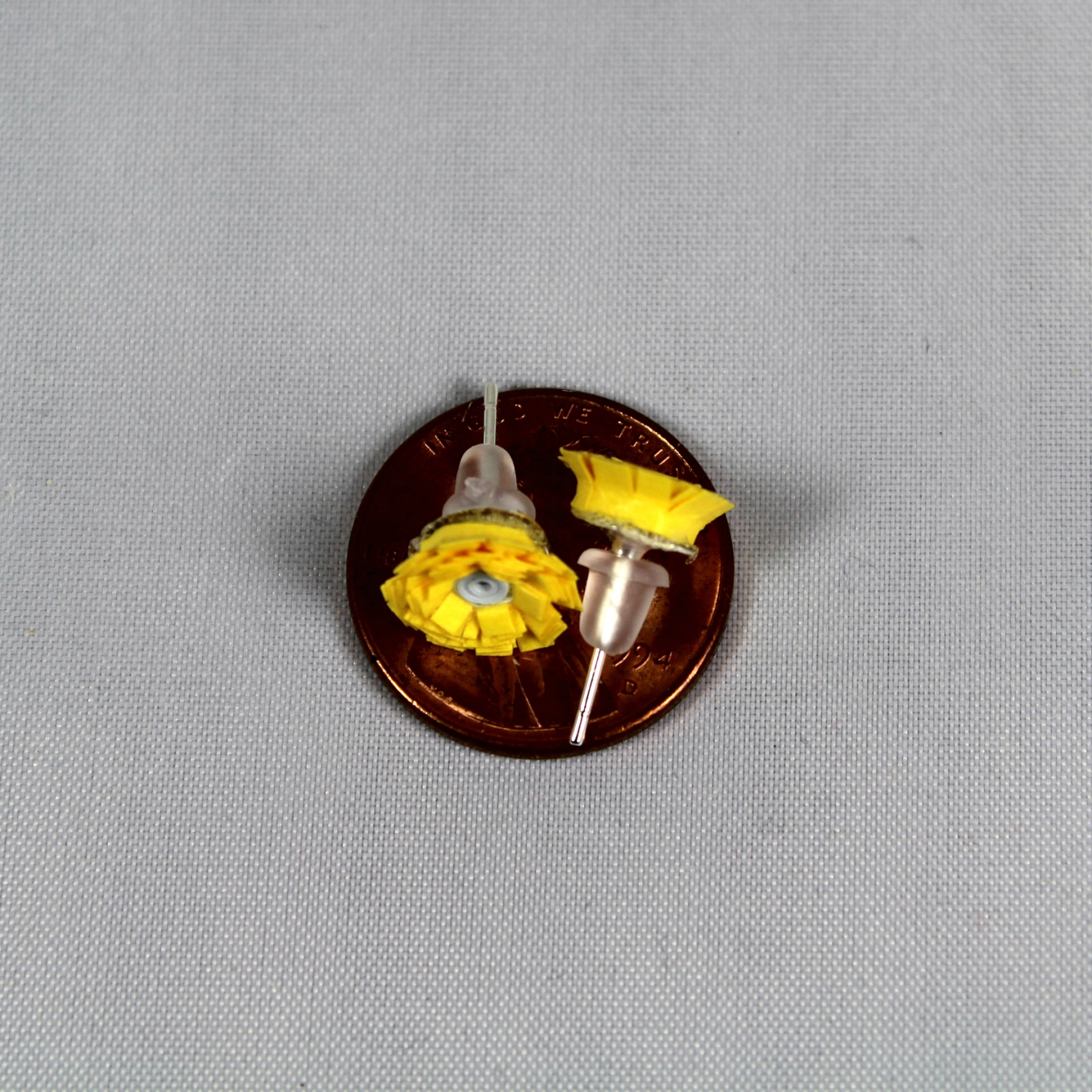 mini yellow paper flowers stud earrings sweethearts and crafts quilling paper flower earrings