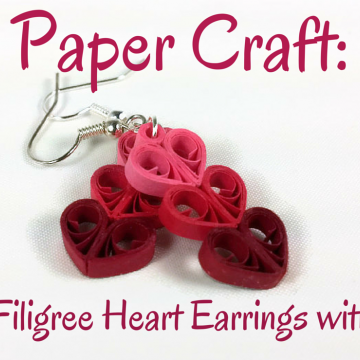 Paper Craft Making Filigree Heart Earrings With Quilling Paper Craft Making Filigree Heart Earrings With Quilling