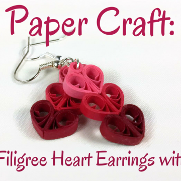 Paper Quilled Triple Heart Earrings Tutorial, Free Sneak Peek