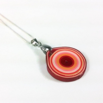 Minimalist Paper Quilling Necklace Pendant