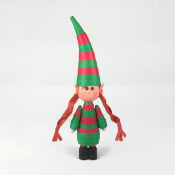 Handmade Elf Girl Christmas Ornament Handmade Elf Girl Christmas Ornament