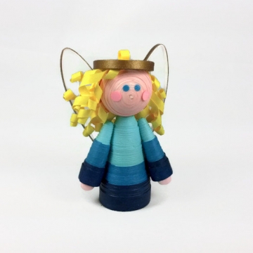 Small Angel Tree Topper Ornament Paper Quilling