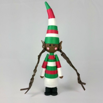 Brown Elf Christmas Ornament Black Elf Brown Elf Christmas Ornament Black Elf