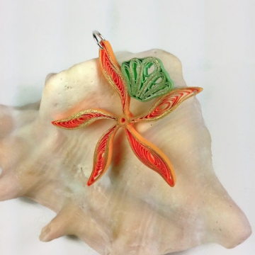 Handmade Starfish Pendant Ocean Beach Jewelry