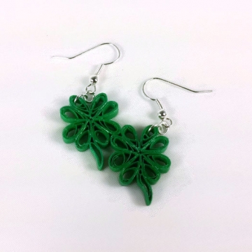 Shamrock Earrings, Four Leaf Clover Jewelry Shamrock Earrings, Four Leaf Clover Jewelry