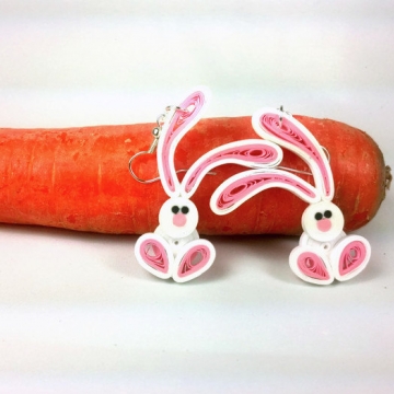 Cute Bunny Earrings Paper Quilling Cute Bunny Earrings Paper Quilling