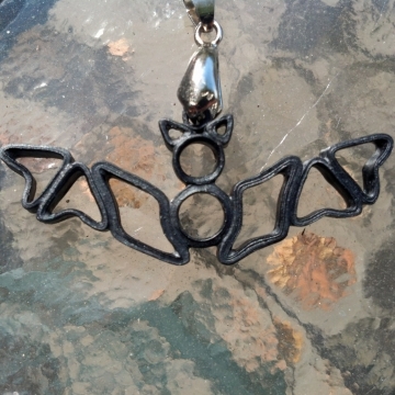 Bat Necklace Pendant Quilling Halloween Jewelry