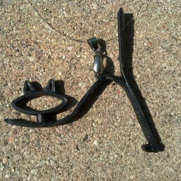 Halloween Black Cat Silhouette Pendant