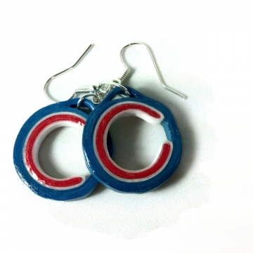 Chicago C Earrings, Paper Quilling Jewelry