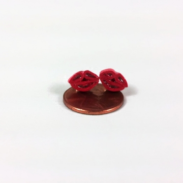 Tiny Lips Stud Earrings Red Kisses Jewelry Tiny Lips Stud Earrings Red Kisses Jewelry