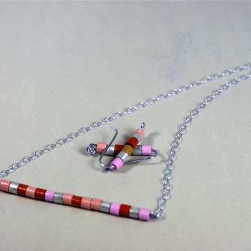 Eco-Friendly Paper Quill Beads Jewelry Set