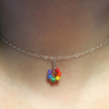 Minimalist Paper Quilled Rainbow Choker