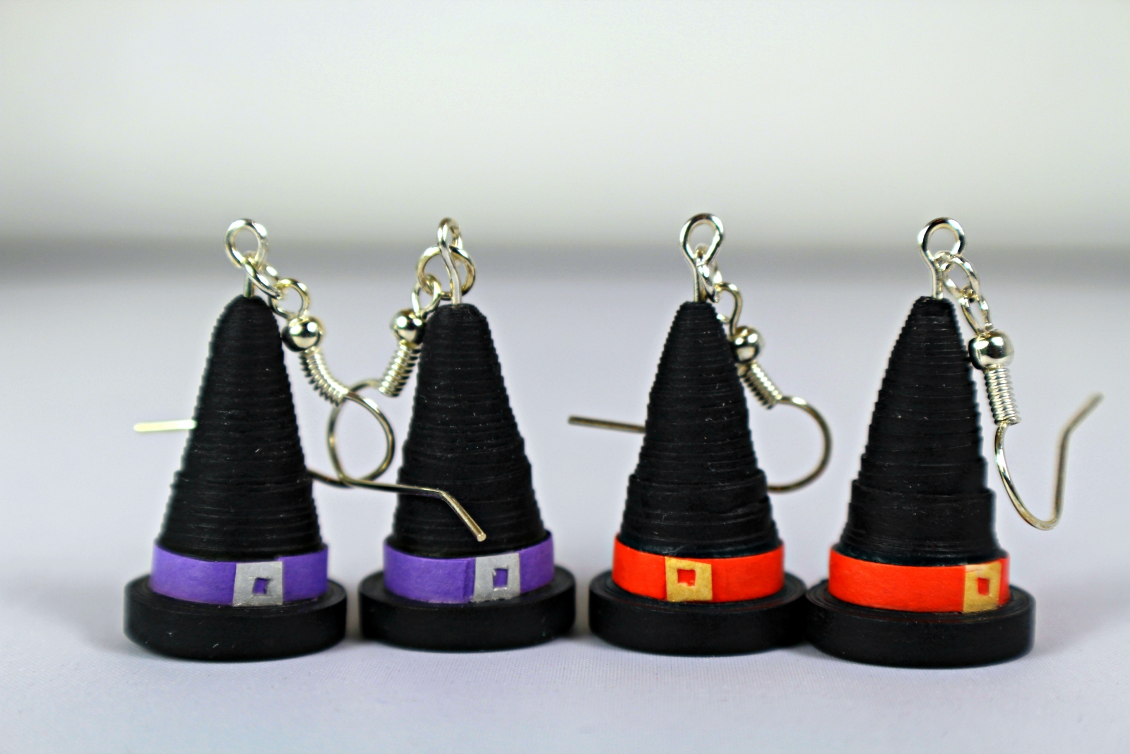 Witch Hat Earrings Paper Quilling Halloween Jewelry