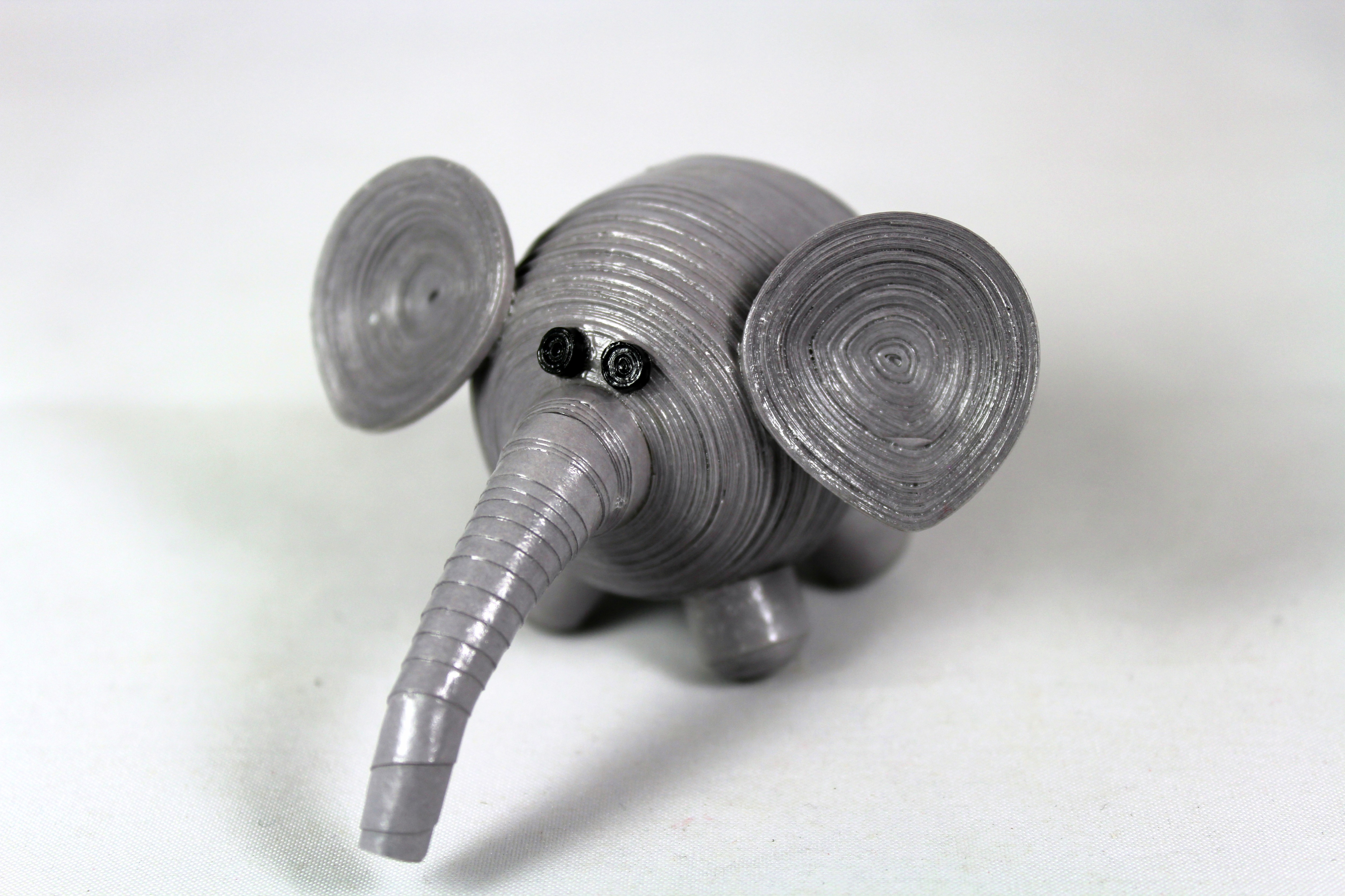 Paper Quilled Elephant Animal Figurine | Sweethearts and Crafts